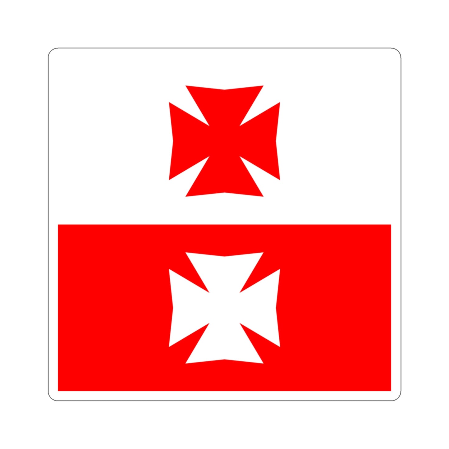 Flag of La Chaux Switzerland STICKER Vinyl Die-Cut Decal-3 Inch-The Sticker Space