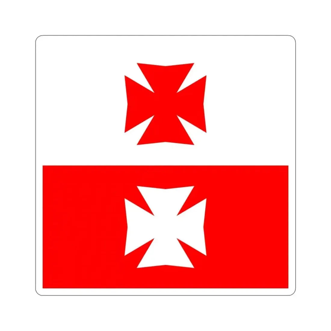 Flag of La Chaux Switzerland STICKER Vinyl Die-Cut Decal 3 Inch - The Sticker Space