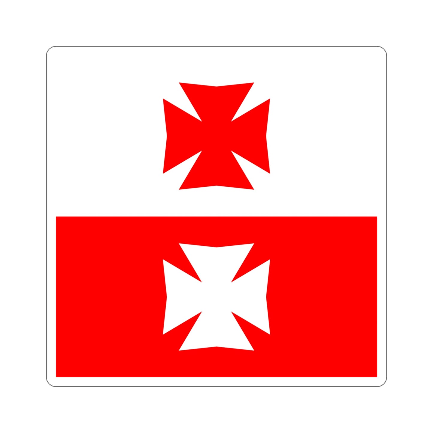 Flag of La Chaux Switzerland STICKER Vinyl Die-Cut Decal-4 Inch-The Sticker Space