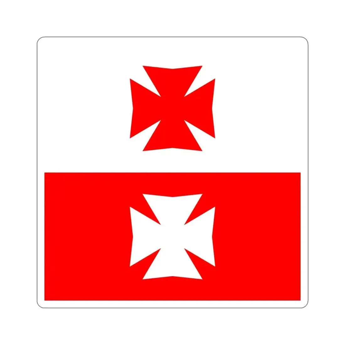 Flag of La Chaux Switzerland STICKER Vinyl Die-Cut Decal 4 Inch - The Sticker Space