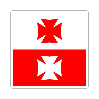 Flag of La Chaux Switzerland STICKER Vinyl Die-Cut Decal 4 Inch - The Sticker Space
