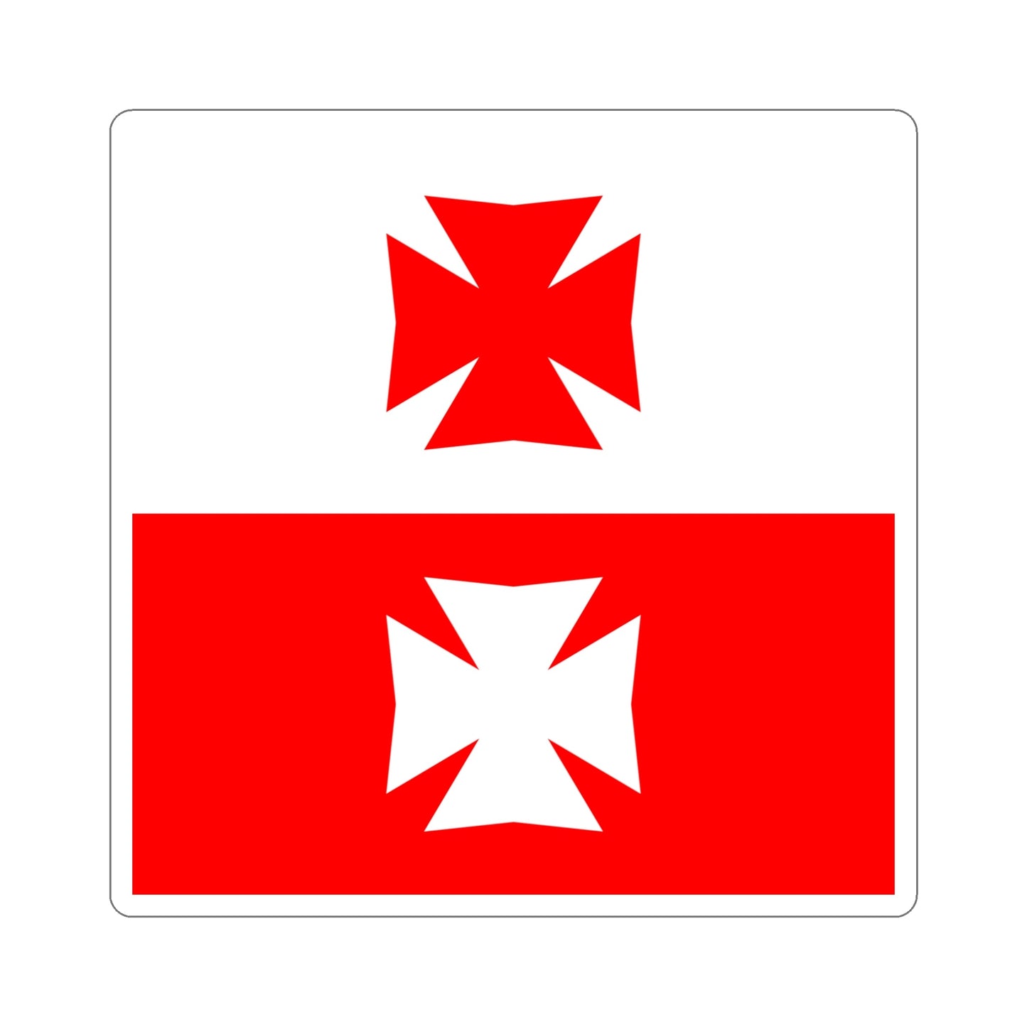 Flag of La Chaux Switzerland STICKER Vinyl Die-Cut Decal-5 Inch-The Sticker Space