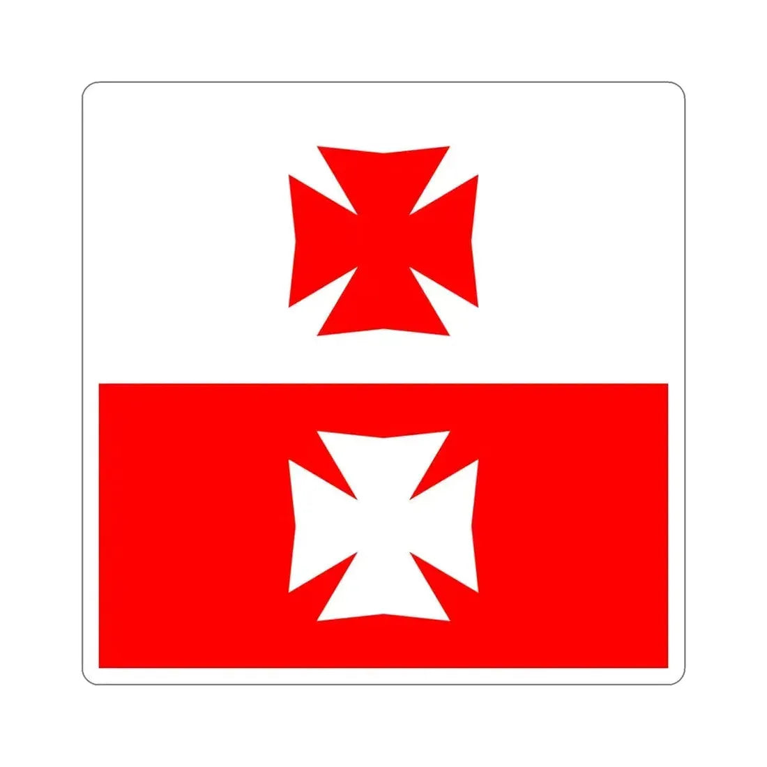 Flag of La Chaux Switzerland STICKER Vinyl Die-Cut Decal 5 Inch - The Sticker Space