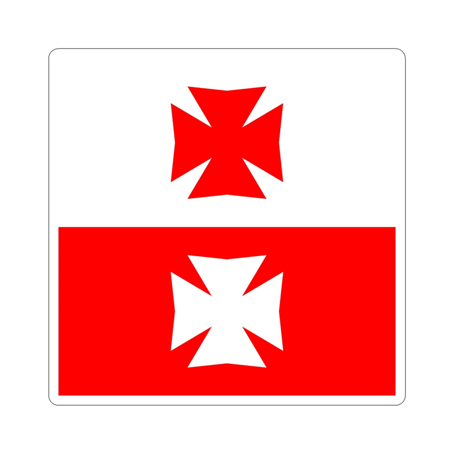 Flag of La Chaux Switzerland STICKER Vinyl Die-Cut Decal-6 Inch-The Sticker Space