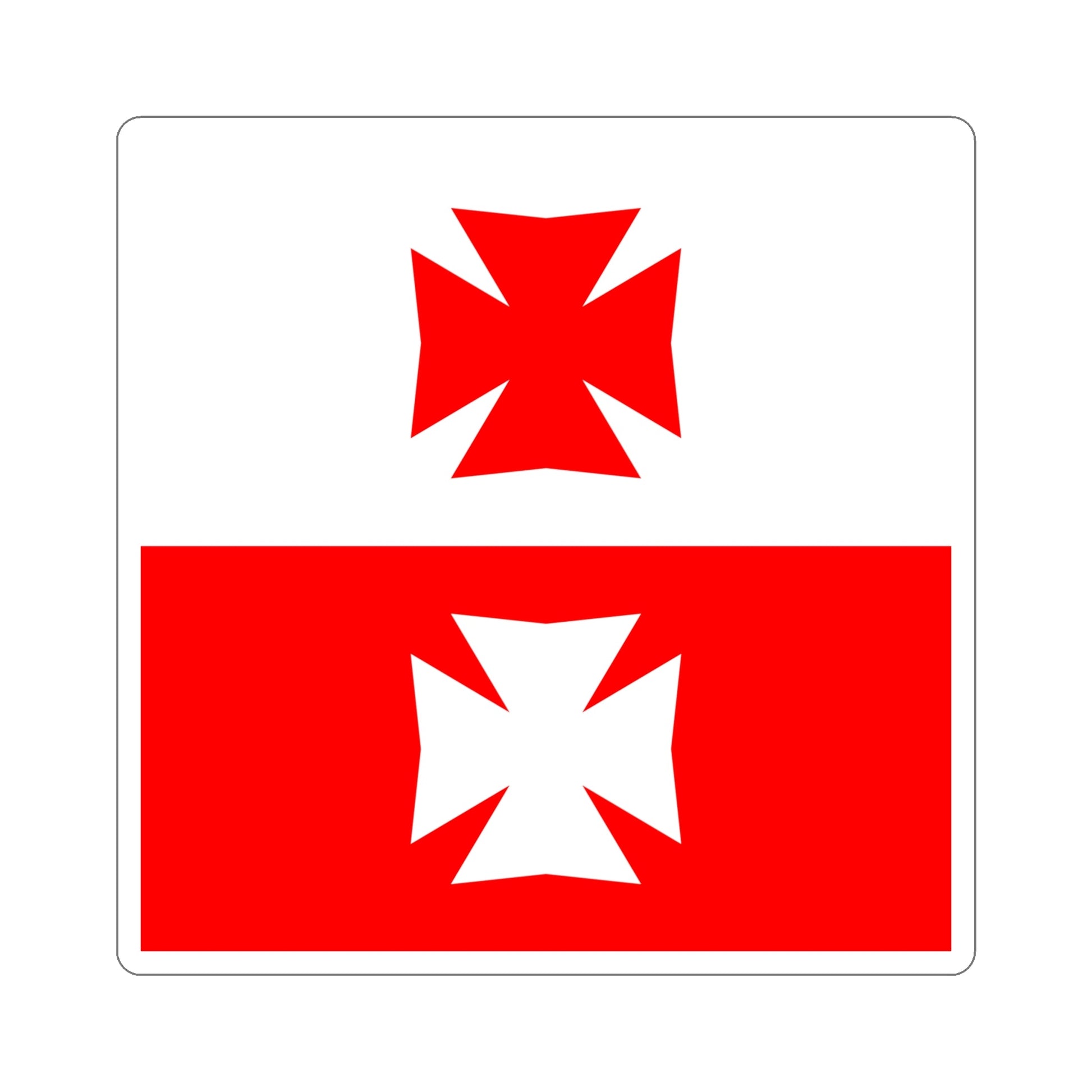 Flag of La Chaux Switzerland STICKER Vinyl Die-Cut Decal-6 Inch-The Sticker Space