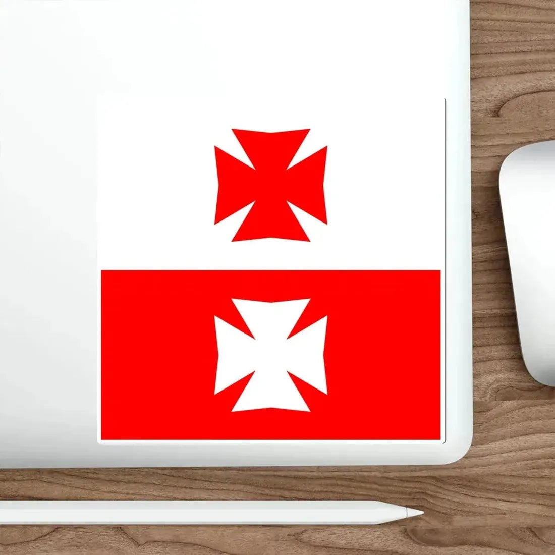 Flag of La Chaux Switzerland STICKER Vinyl Die-Cut Decal - The Sticker Space
