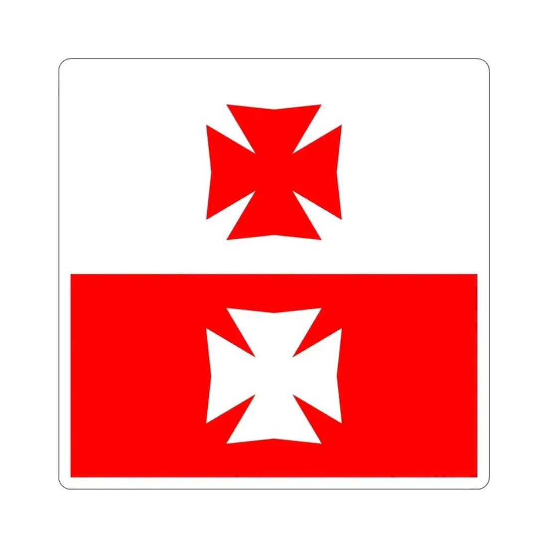 Flag of La Chaux Switzerland STICKER Vinyl Die-Cut Decal - The Sticker Space