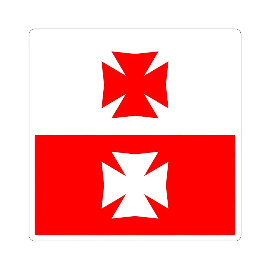 Flag of La Chaux Switzerland STICKER Vinyl Die-Cut Decal - The Sticker Space