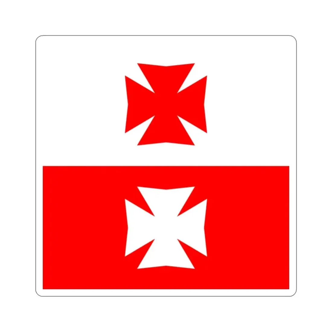 Flag of La Chaux Switzerland STICKER Vinyl Die-Cut Decal - The Sticker Space