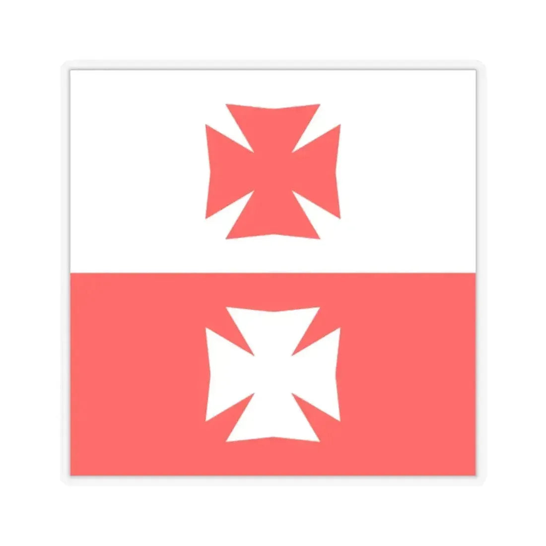 Flag of La Chaux Switzerland - STICKER Vinyl Kiss-Cut Decal 2 Inch Transparent - The Sticker Space