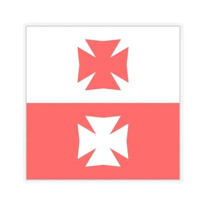 Flag of La Chaux Switzerland - STICKER Vinyl Kiss-Cut Decal 2 Inch Transparent - The Sticker Space