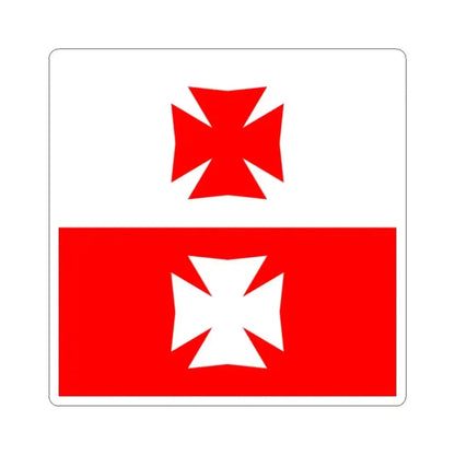 Flag of La Chaux Switzerland - STICKER Vinyl Kiss-Cut Decal 2 Inch White - The Sticker Space