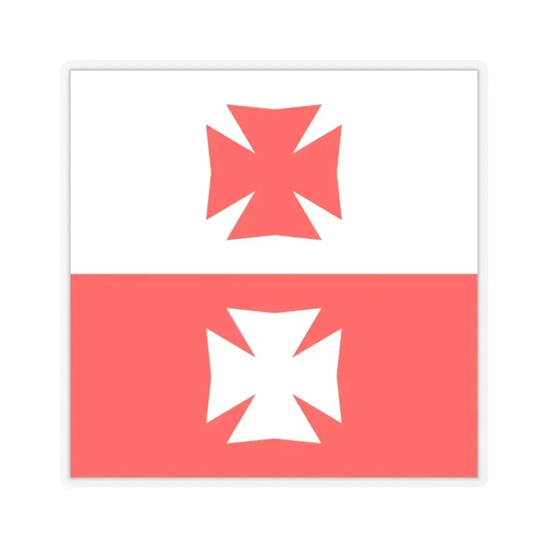 Flag of La Chaux Switzerland - STICKER Vinyl Kiss-Cut Decal 3 Inch Transparent - The Sticker Space
