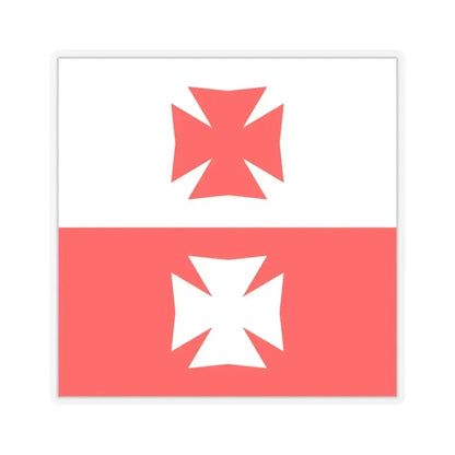 Flag of La Chaux Switzerland - STICKER Vinyl Kiss-Cut Decal 3 Inch Transparent - The Sticker Space