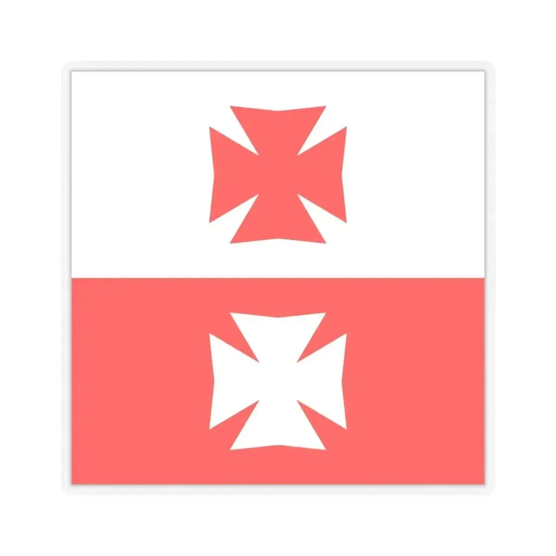 Flag of La Chaux Switzerland - STICKER Vinyl Kiss-Cut Decal 4 Inch Transparent - The Sticker Space