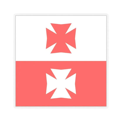 Flag of La Chaux Switzerland - STICKER Vinyl Kiss-Cut Decal 4 Inch Transparent - The Sticker Space