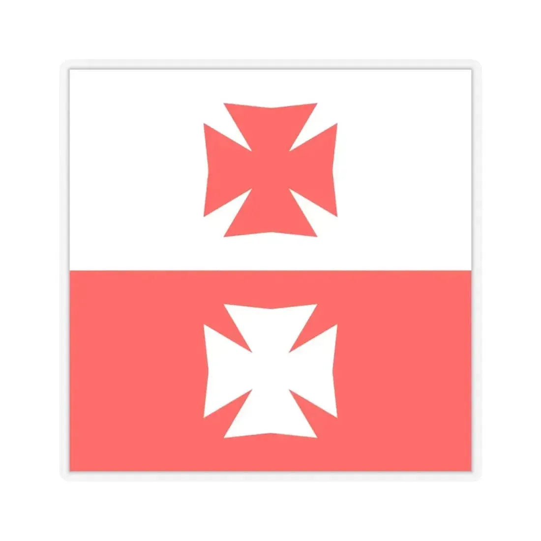 Flag of La Chaux Switzerland - STICKER Vinyl Kiss-Cut Decal 6 Inch Transparent - The Sticker Space