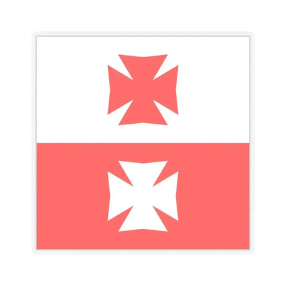 Flag of La Chaux Switzerland - STICKER Vinyl Kiss-Cut Decal 6 Inch Transparent - The Sticker Space