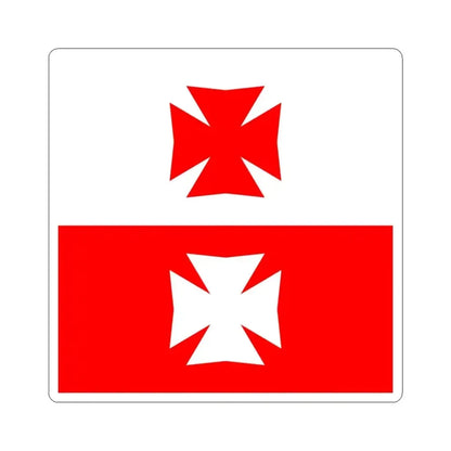 Flag of La Chaux Switzerland - STICKER Vinyl Kiss-Cut Decal 6 Inch White - The Sticker Space