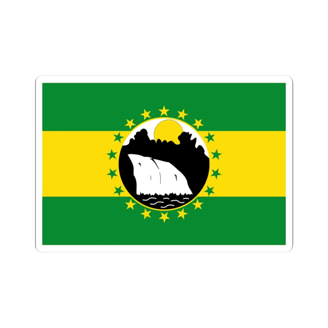 Flag of La Chorrera (Panama) STICKER Vinyl Kiss-Cut Decal 3 Inch White - The Sticker Space