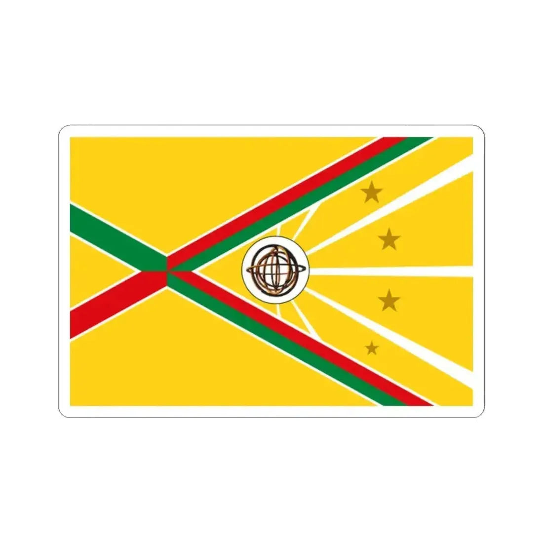 Flag of La Concordia (Ecuador) STICKER Vinyl Kiss-Cut Decal 2 Inch White - The Sticker Space