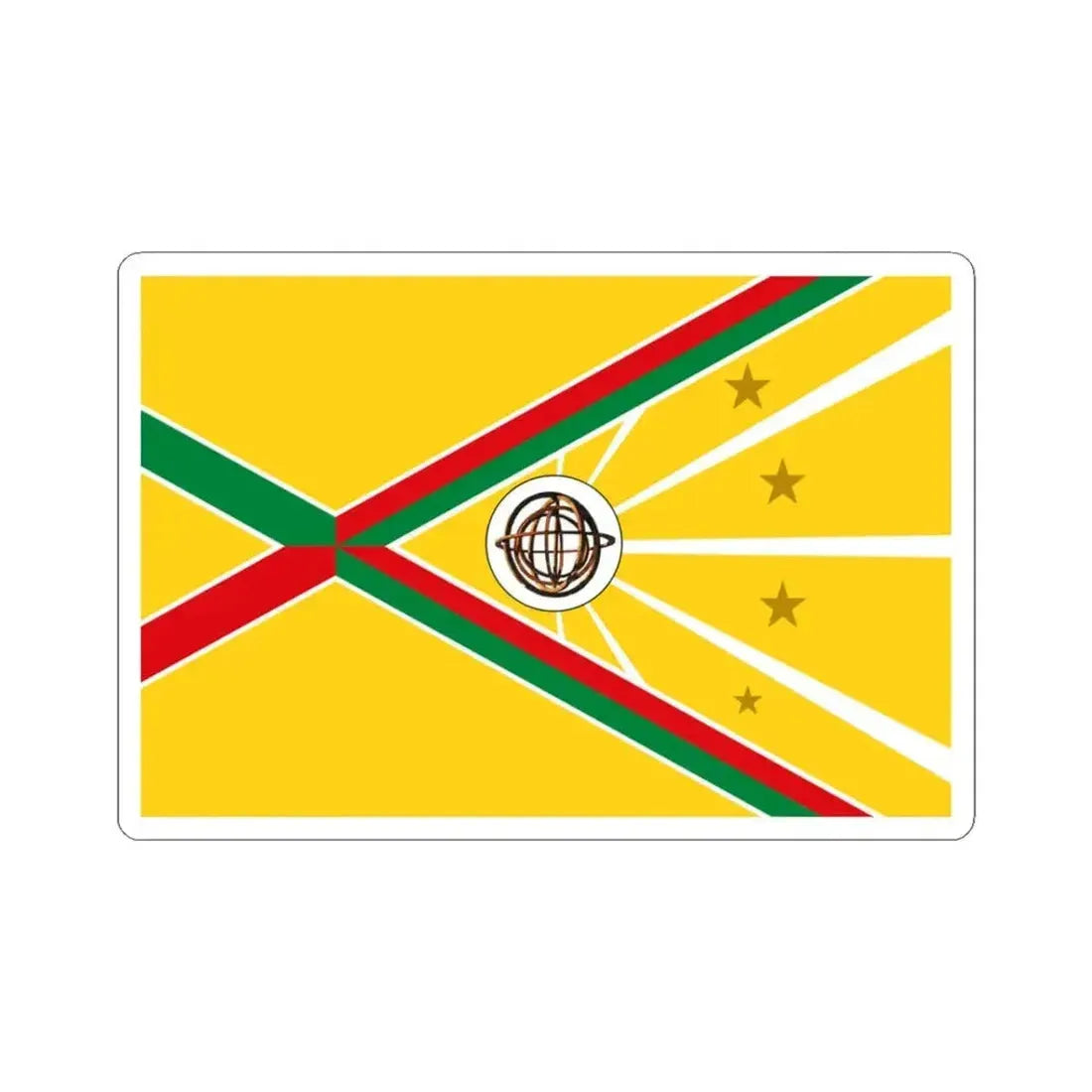 Flag of La Concordia (Ecuador) STICKER Vinyl Kiss-Cut Decal 3 Inch White - The Sticker Space