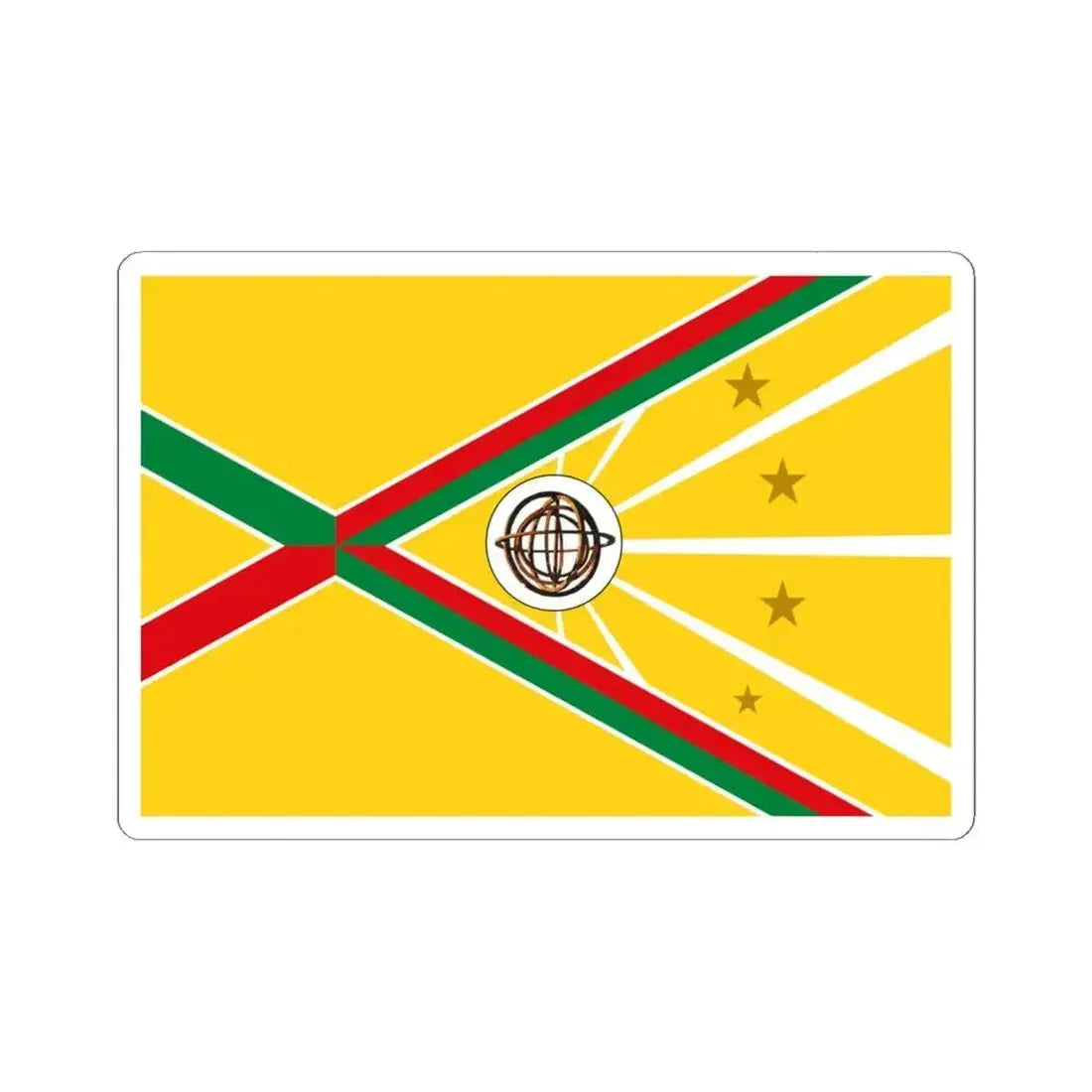 Flag of La Concordia (Ecuador) STICKER Vinyl Kiss-Cut Decal 6 Inch White - The Sticker Space