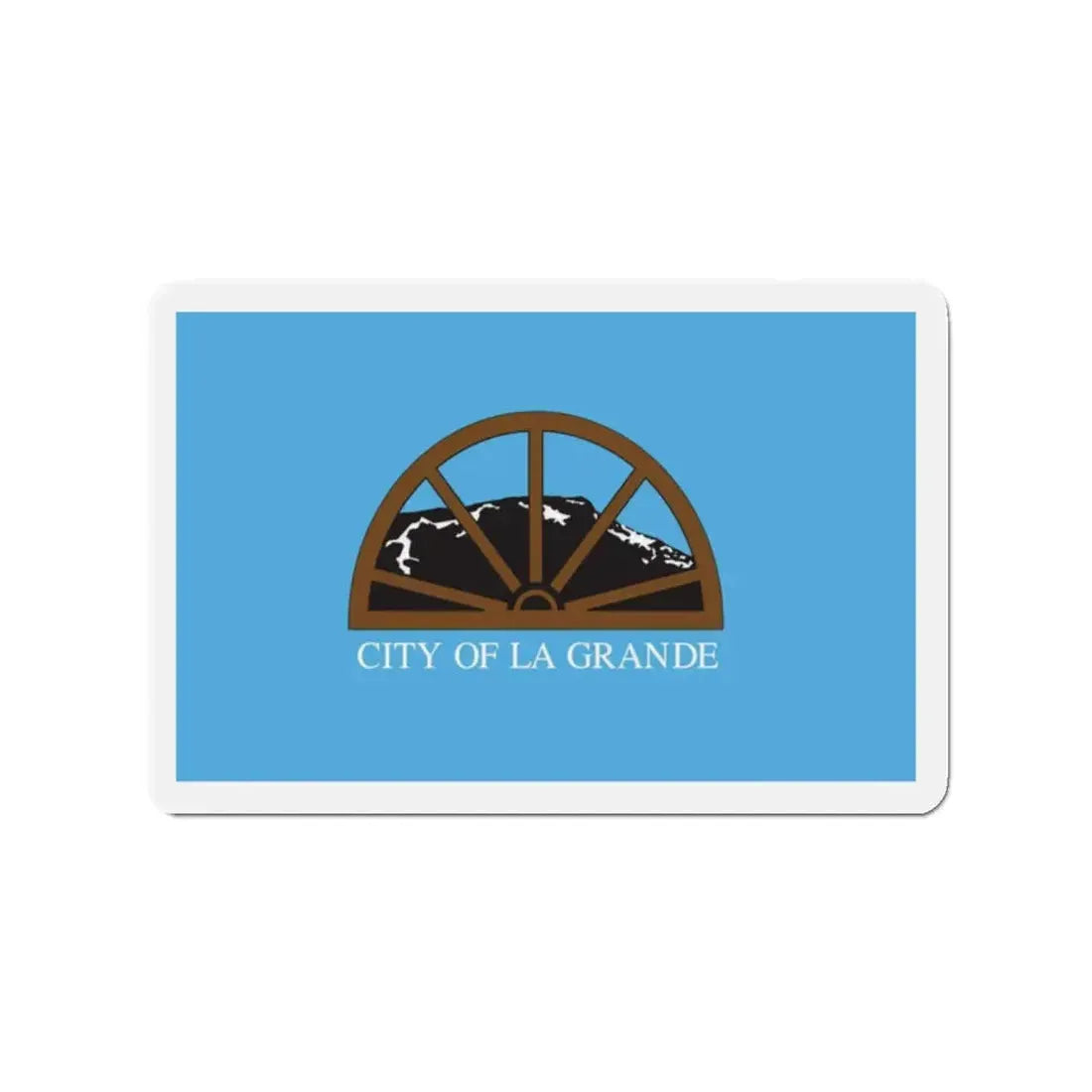 Flag of La Grande Oregon - Refrigerator Magnet 2 Inch - The Sticker Space