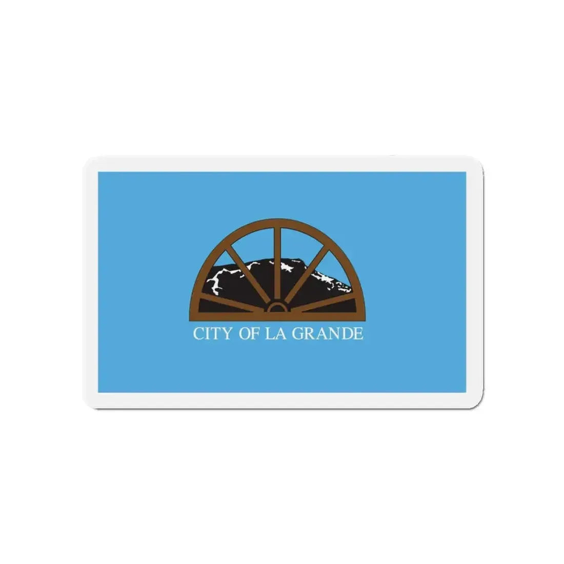 Flag of La Grande Oregon - Refrigerator Magnet 5 Inch - The Sticker Space