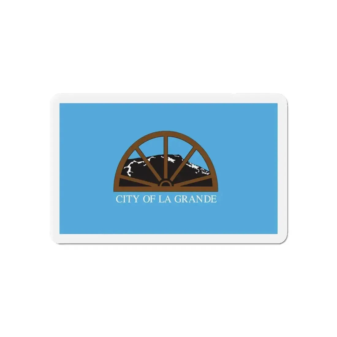 Flag of La Grande Oregon - Refrigerator Magnet 6 Inch - The Sticker Space