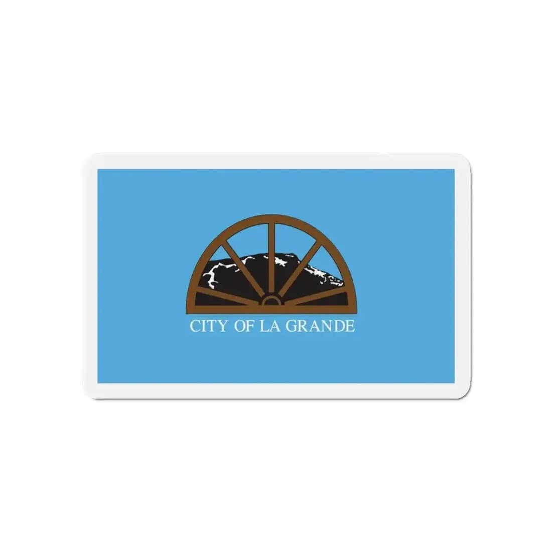 Flag of La Grande Oregon - Refrigerator Magnet - The Sticker Space