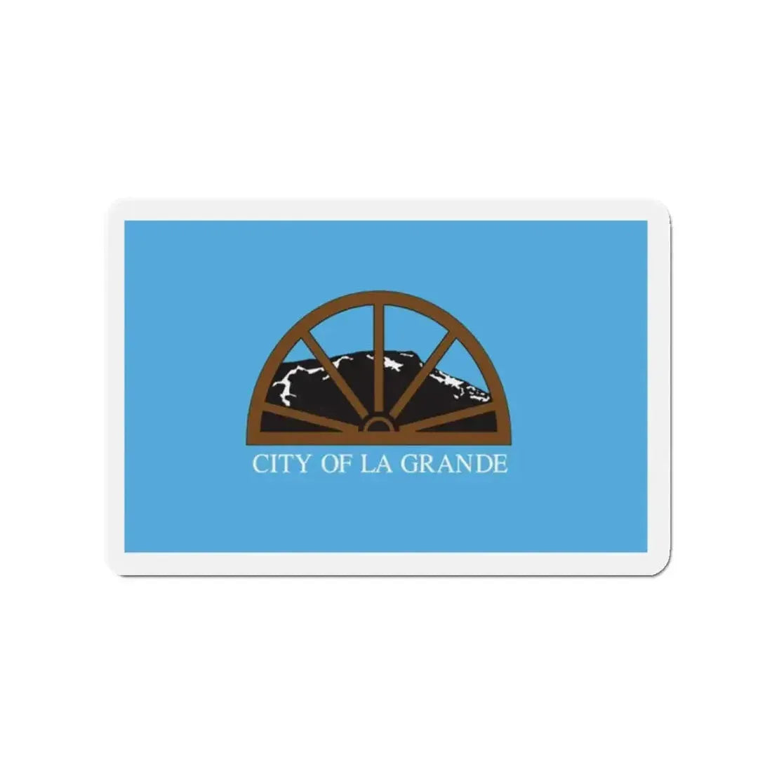 Flag of La Grande Oregon - Refrigerator Magnet - The Sticker Space