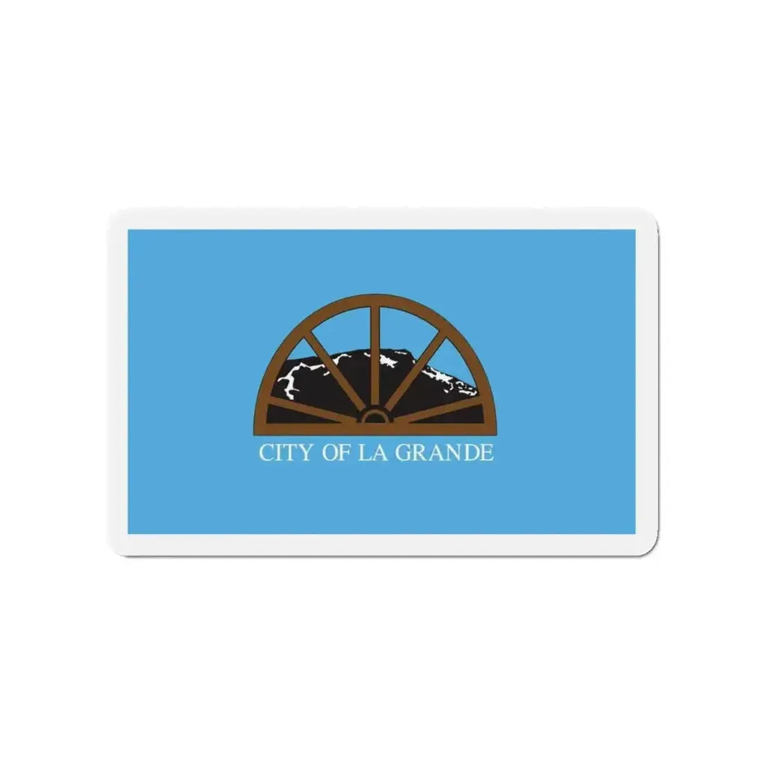 Flag of La Grande Oregon - Refrigerator Magnet - The Sticker Space