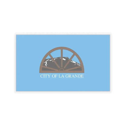 Flag of La Grande, Oregon - STICKER Vinyl Kiss-Cut Decal 6 Inch Transparent - The Sticker Space