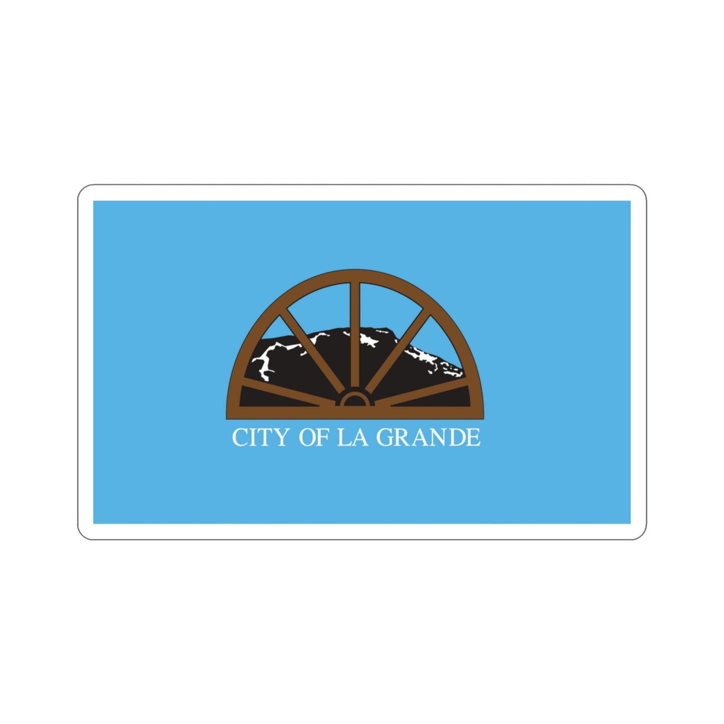 Flag of La Grande Oregon USA STICKER Vinyl Die-Cut Decal-3 Inch-The Sticker Space