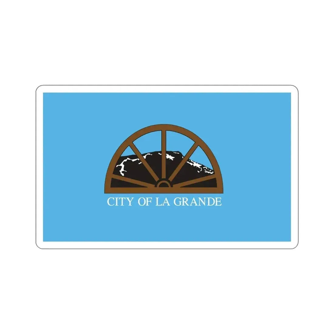 Flag of La Grande Oregon USA STICKER Vinyl Die-Cut Decal - The Sticker Space