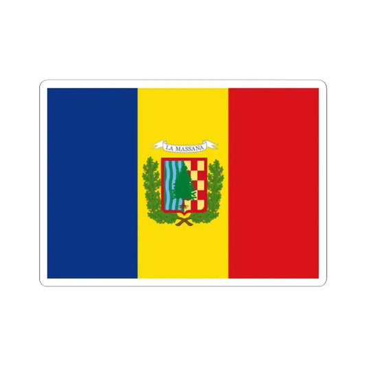Flag of La Massana (Andorra) STICKER Vinyl Kiss-Cut Decal 2 Inch White - The Sticker Space
