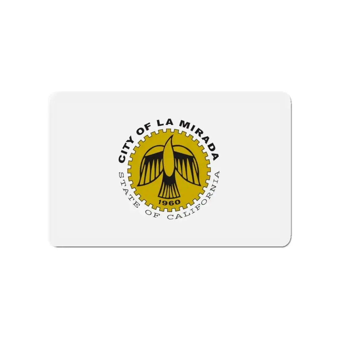 Flag of La Mirada California - Refrigerator Magnet 3 Inch - The Sticker Space