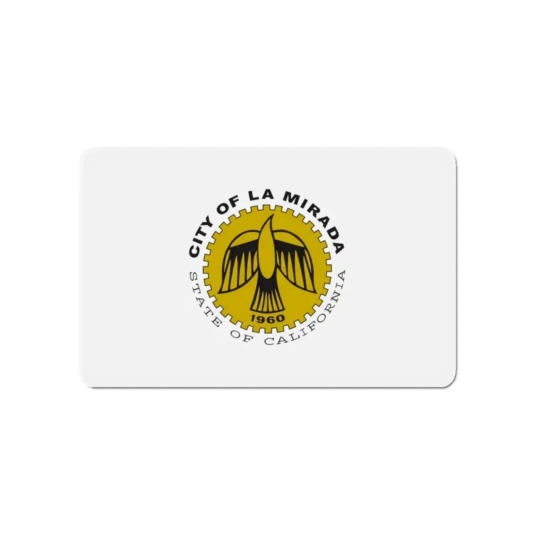 Flag of La Mirada California - Refrigerator Magnet 4 Inch - The Sticker Space