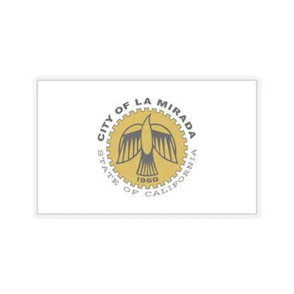 Flag of La Mirada, California - STICKER Vinyl Kiss-Cut Decal 4 Inch Transparent - The Sticker Space