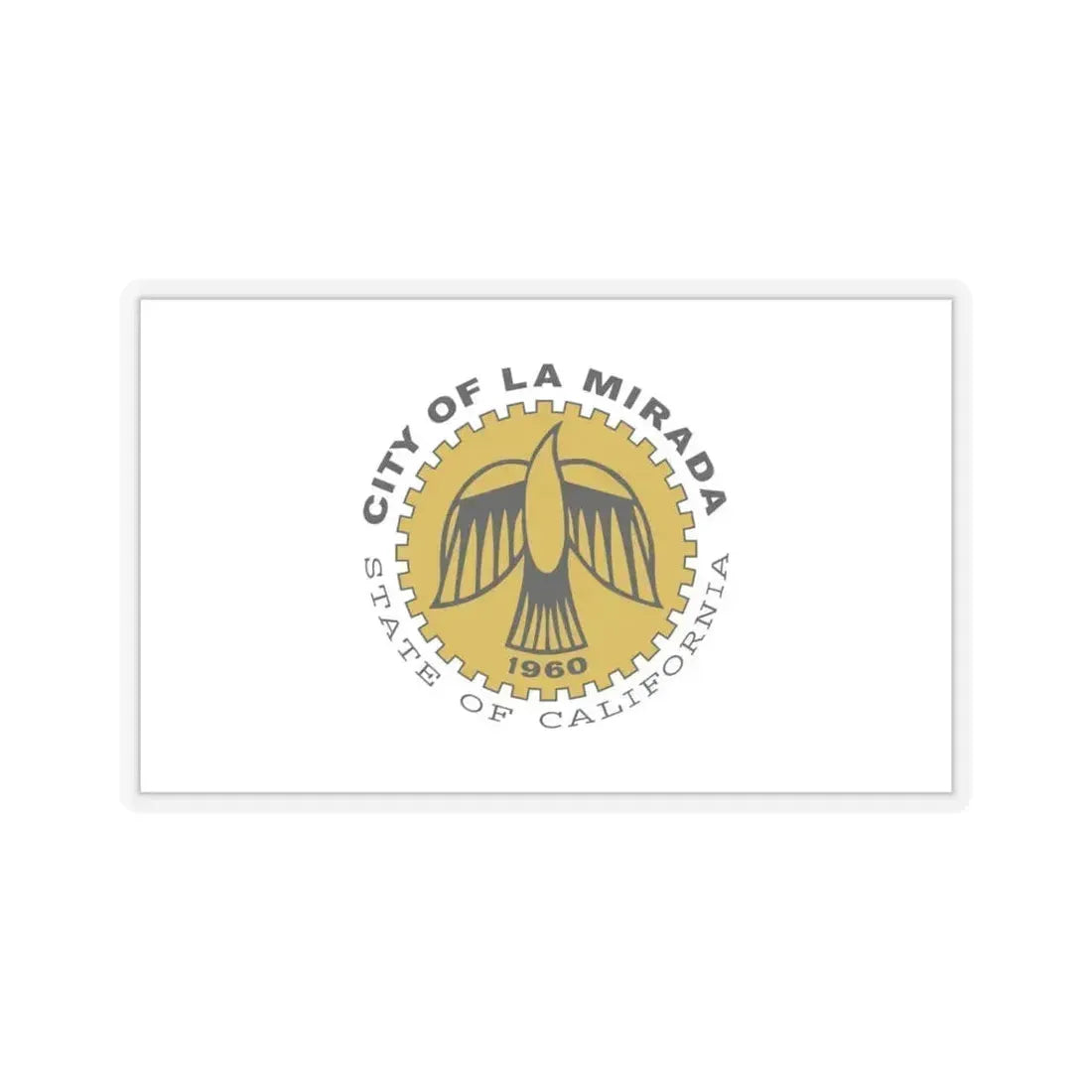 Flag of La Mirada, California - STICKER Vinyl Kiss-Cut Decal 6 Inch Transparent - The Sticker Space