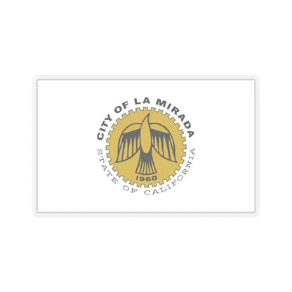 Flag of La Mirada, California - STICKER Vinyl Kiss-Cut Decal 6 Inch Transparent - The Sticker Space