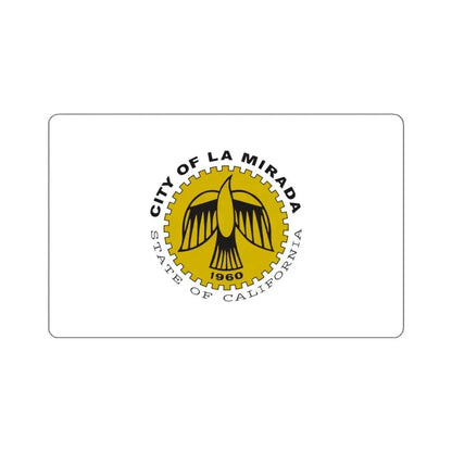 Flag of La Mirada, California - STICKER Vinyl Kiss-Cut Decal 6 Inch White - The Sticker Space