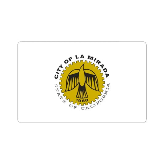 Flag of La Mirada California (United States) STICKER Vinyl Kiss-Cut Decal 2 Inch White - The Sticker Space