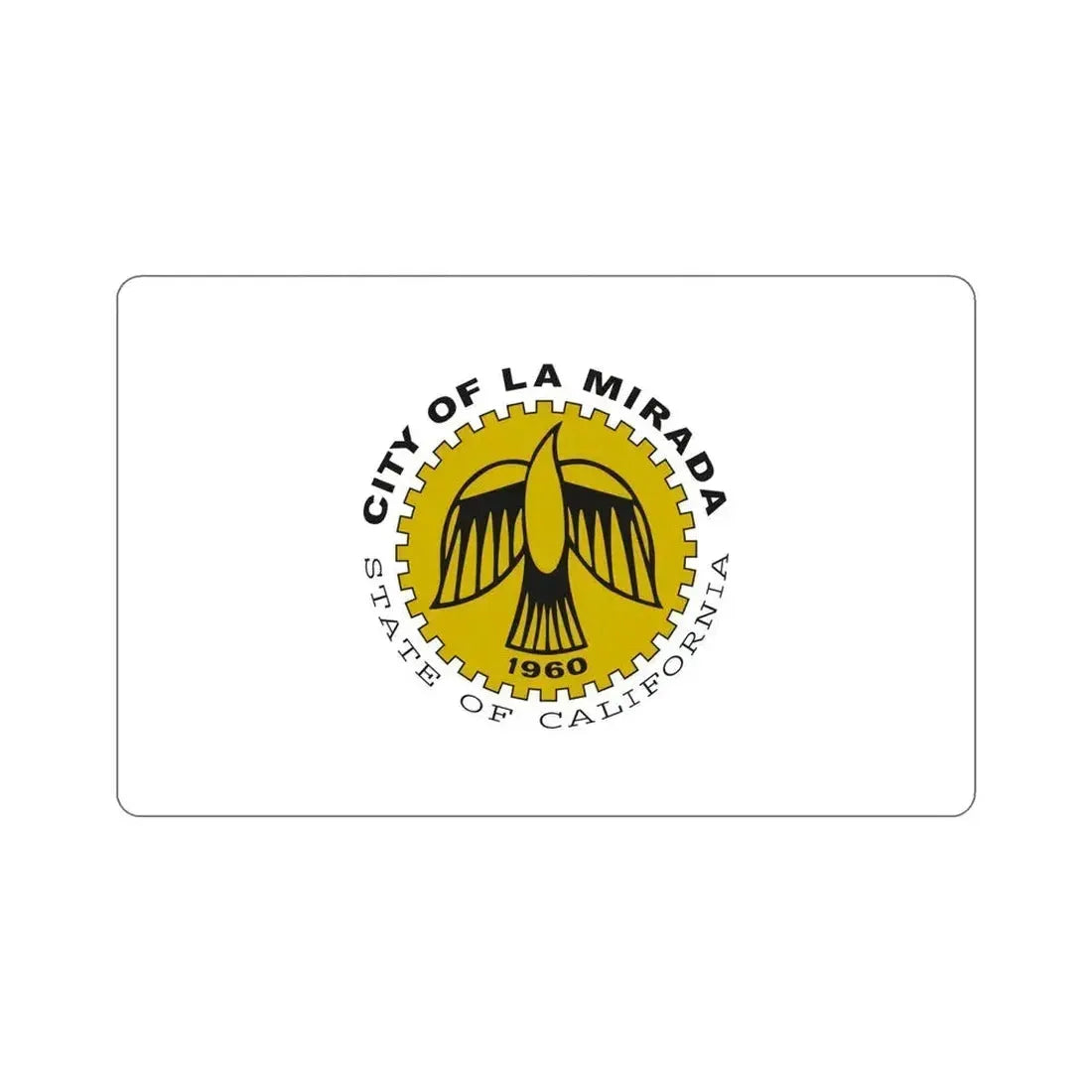 Flag of La Mirada California USA STICKER Vinyl Die-Cut Decal 6 Inch - The Sticker Space