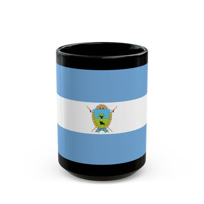 Flag of La Pampa Province Argentina - Black Coffee Mug-15oz-The Sticker Space