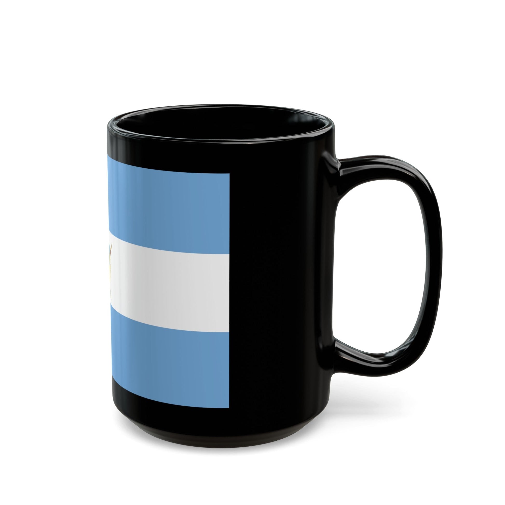 Flag of La Pampa Province Argentina - Black Coffee Mug-The Sticker Space