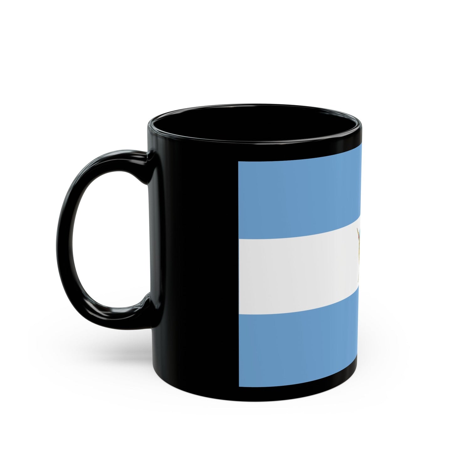 Flag of La Pampa Province Argentina - Black Coffee Mug-The Sticker Space