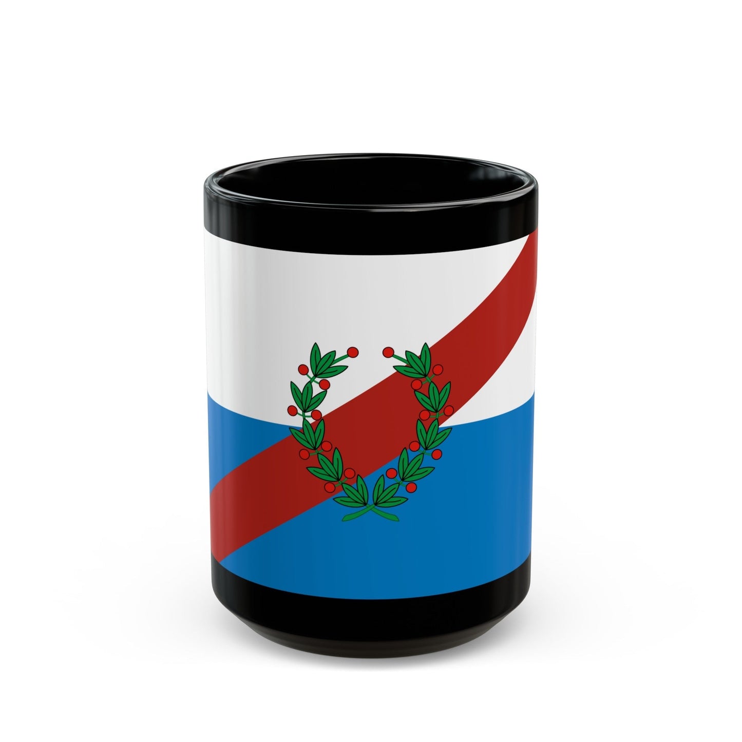 Flag of La Rioja Province Argentina - Black Coffee Mug-15oz-The Sticker Space