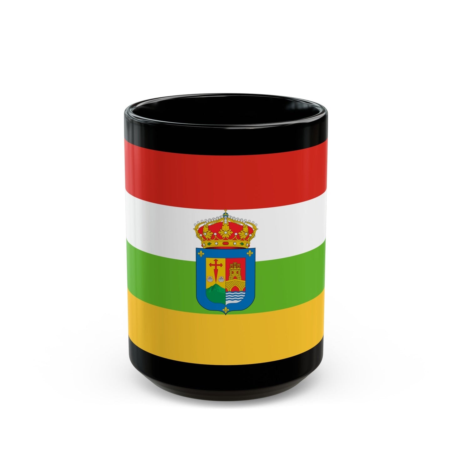 Flag of La Rioja Spain - Black Coffee Mug-15oz-The Sticker Space